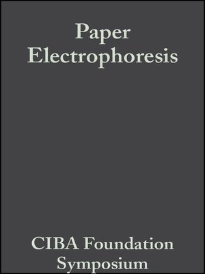cover image of Paper Electrophoresis